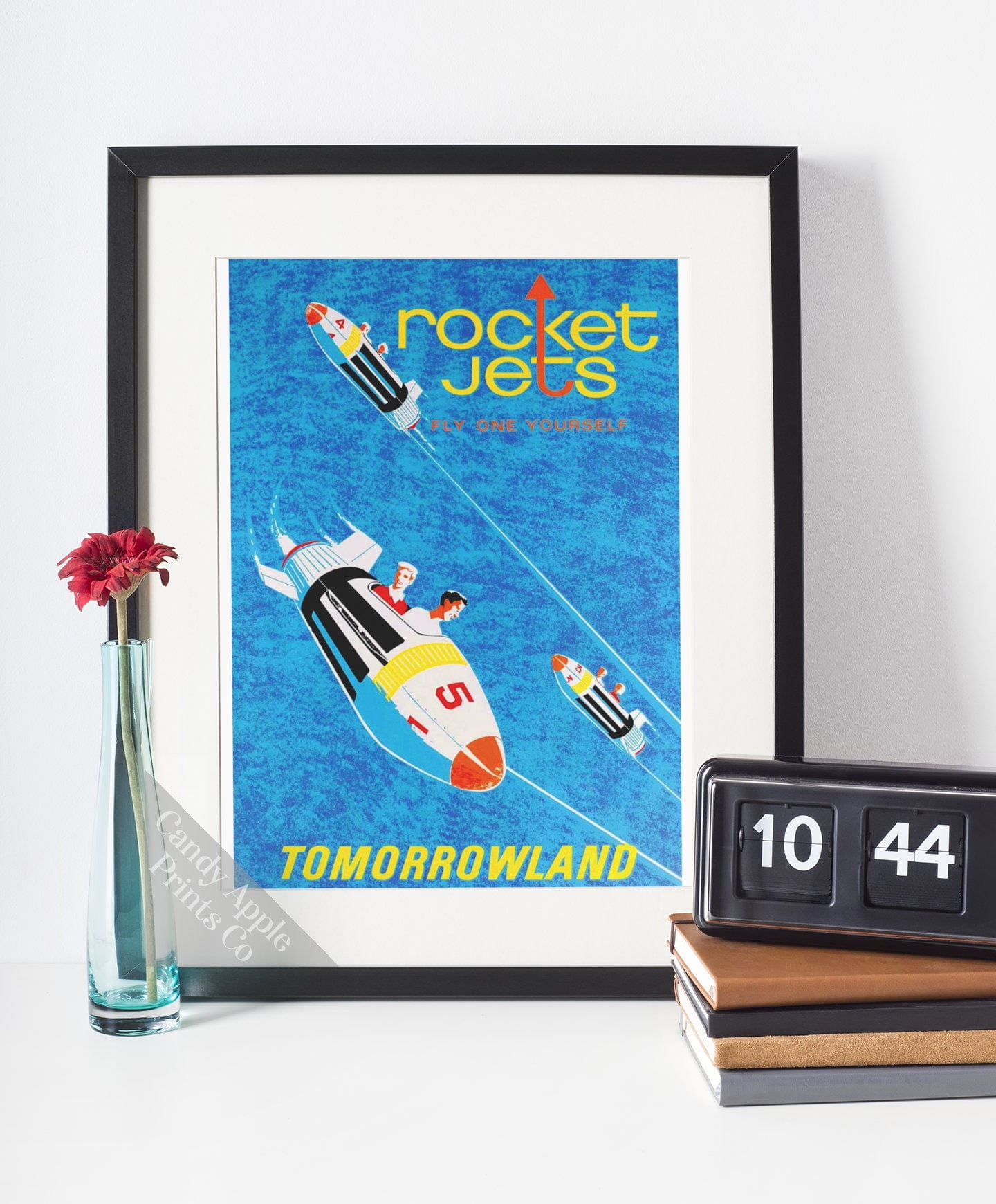 POSTER Tomorrowland Rocket Jets - Disneyland Print / Vintage Disney ...