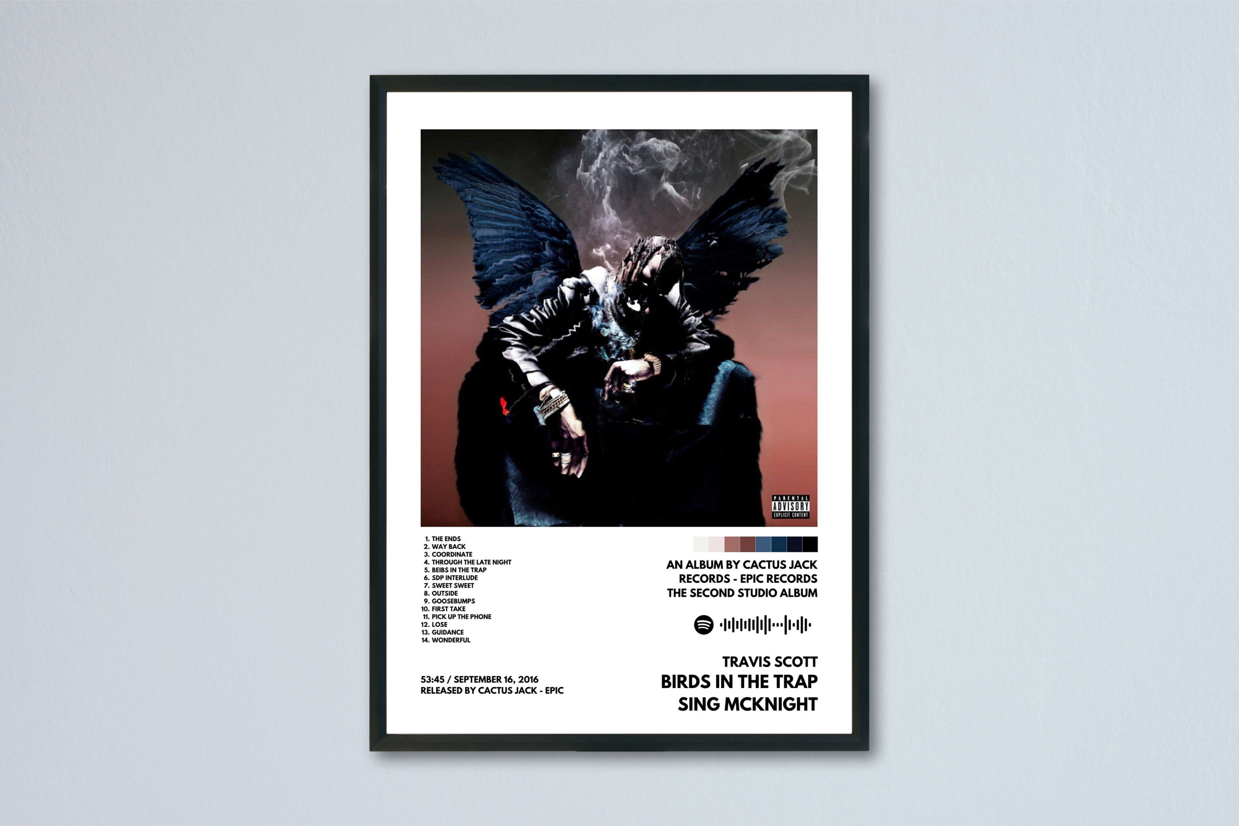 POSTER Travis Scott Birds In The Trap Sing McKnight Album Poster / Album Cover Poster / Wall