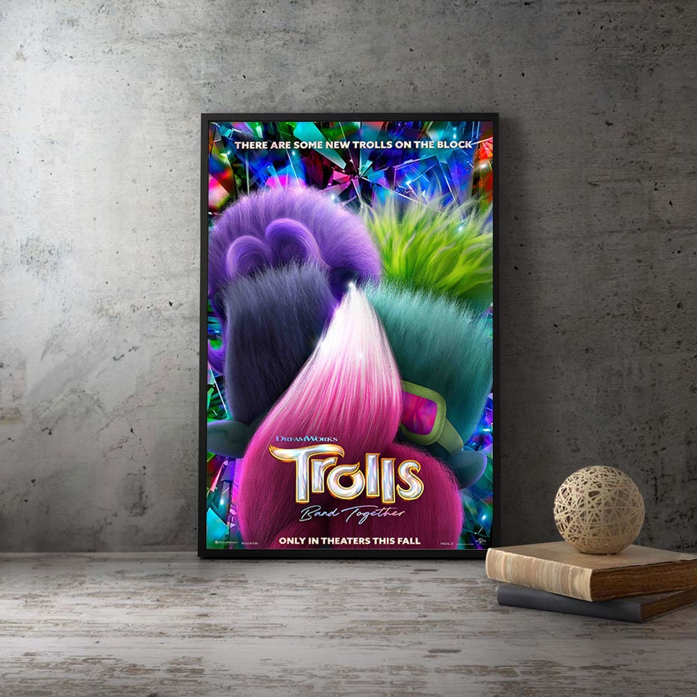 POSTER Trolls Band Together 2023 Movies Poster,Cartoons Room Decor