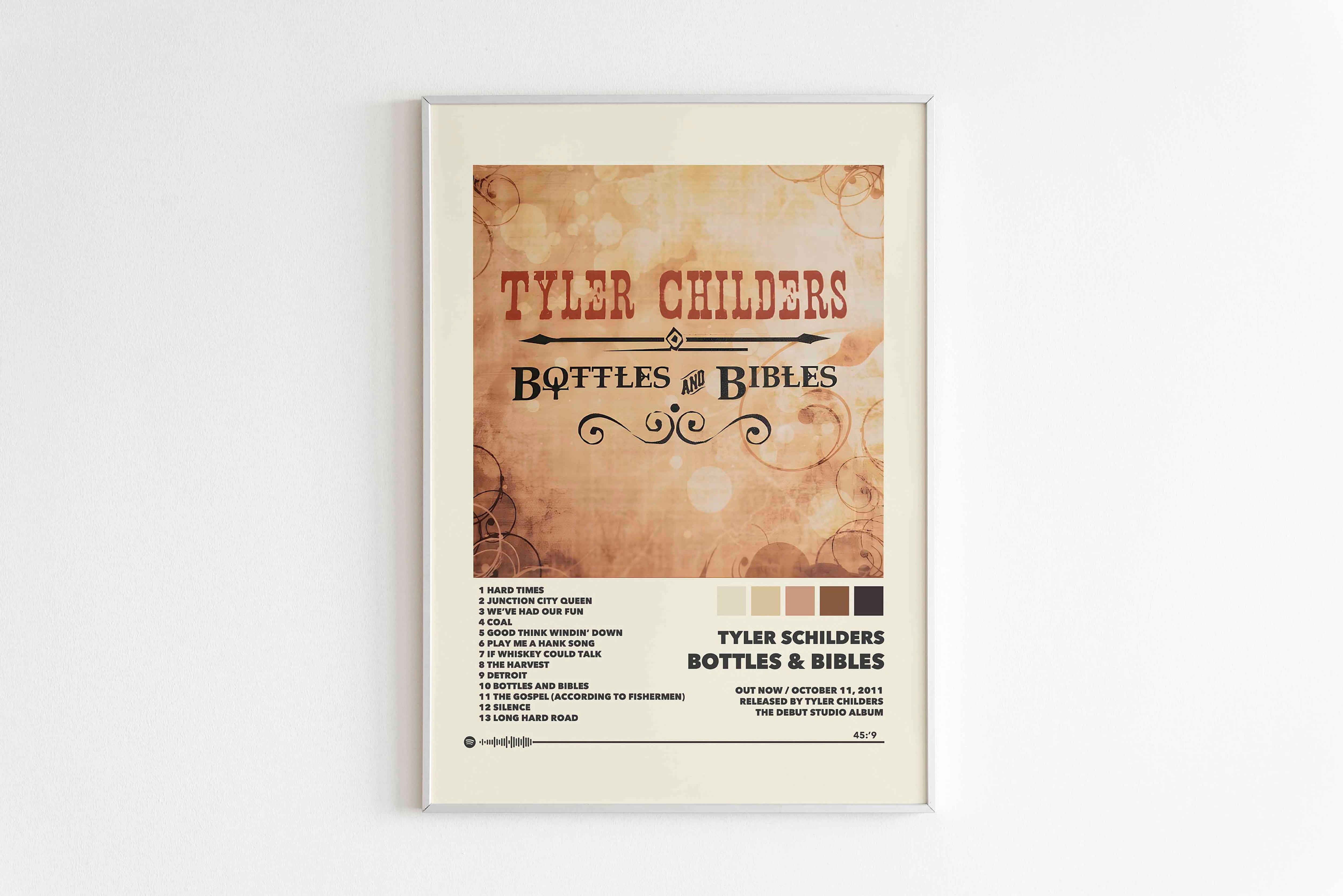 POSTER Tyler Childers Poster Bottles and Bibles Poster Tracklist