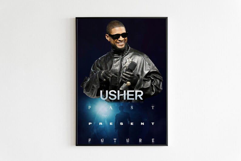 POSTER Usher poster, Usher Past Present Future tour poster, Usher 2024