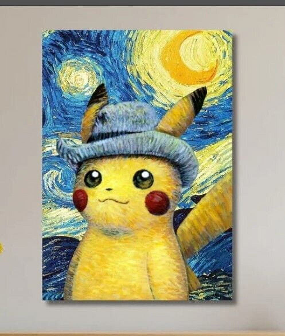 POSTER Van Gogh Pikachu Ready To Hang ,Van Gogh Pikachu Famous Artwork ...
