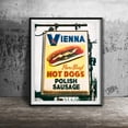 POSTER Vienna Beef Hot Dogs, Polish Sausage Kitchen Art Chicago