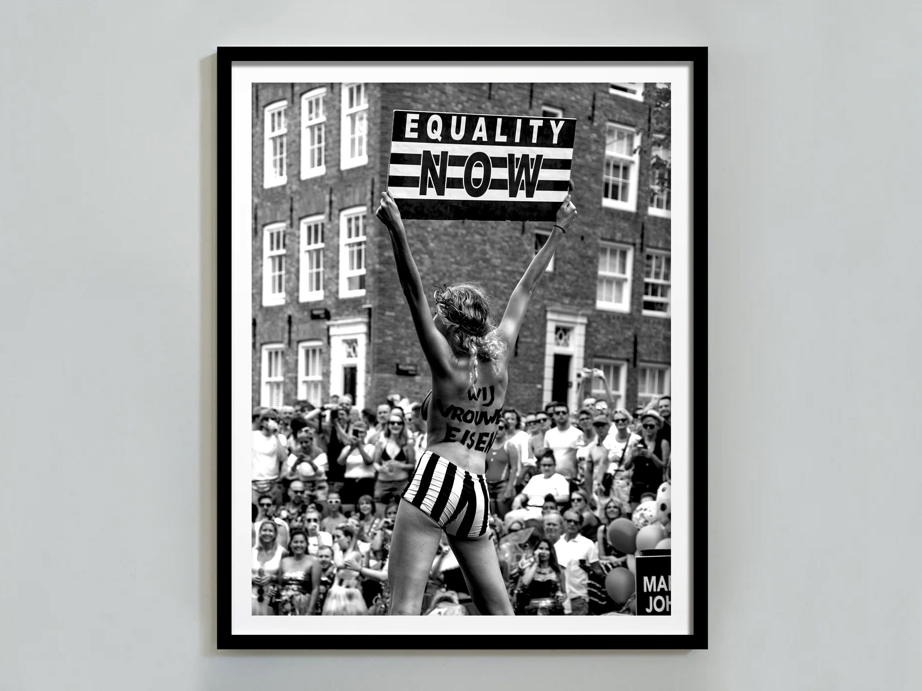 POSTER Vintage Feminist Poster, Equality Now, Black and White, Feminine ...