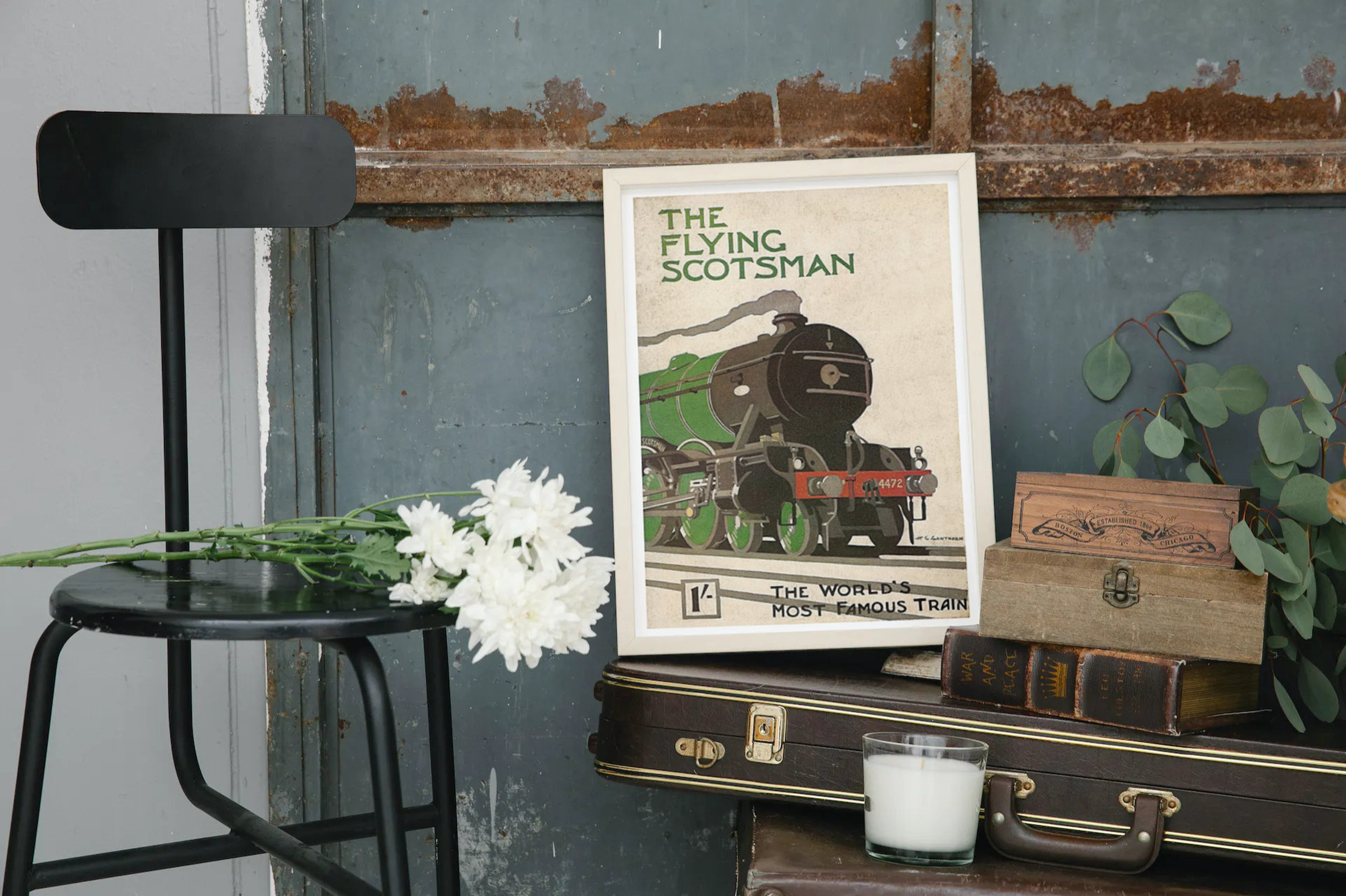 POSTER Vintage Travel Scotland The Flying Scotsman The World's Most