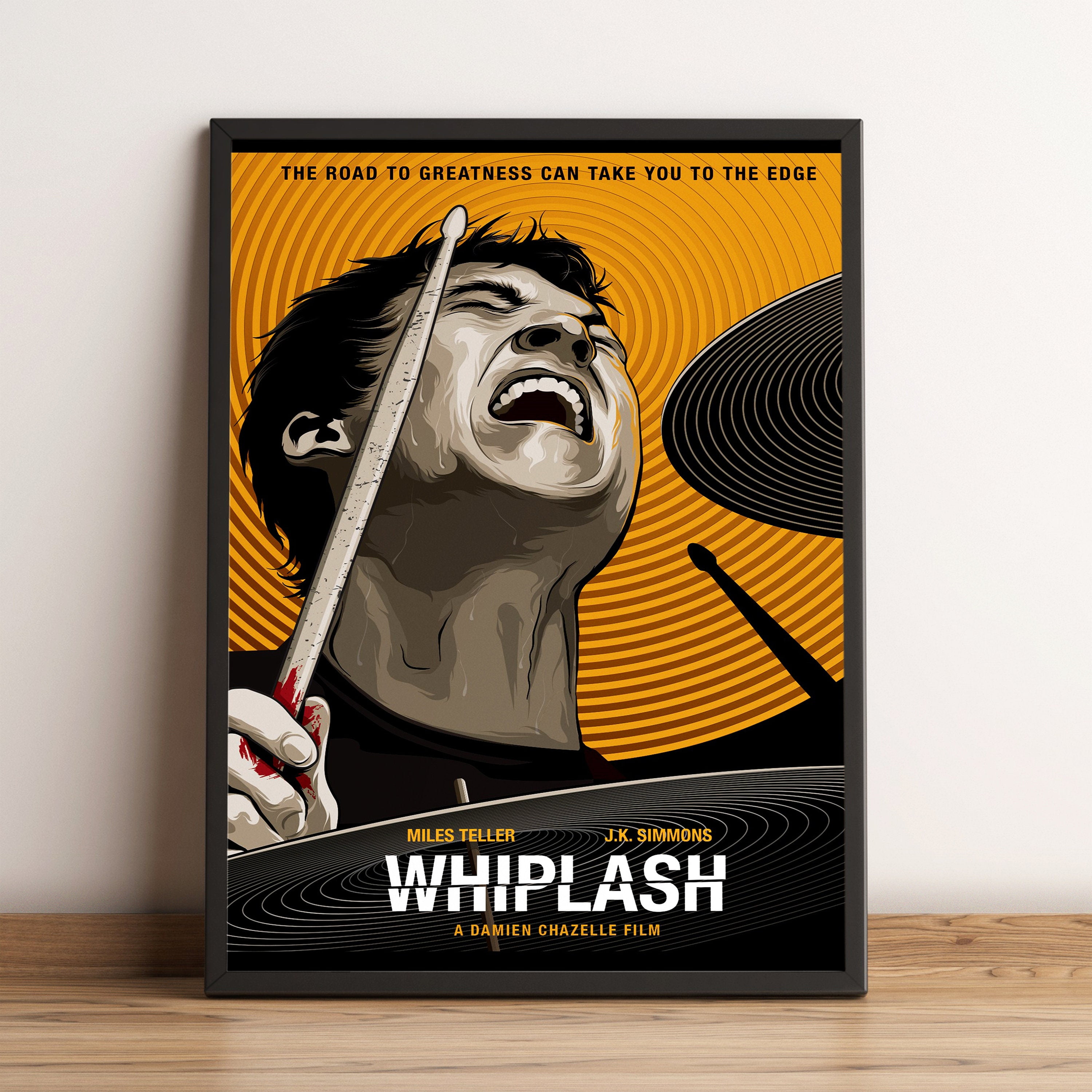 POSTER Whiplash Poster, Miles Teller Wall Art, Jonathan Kimble Simmons