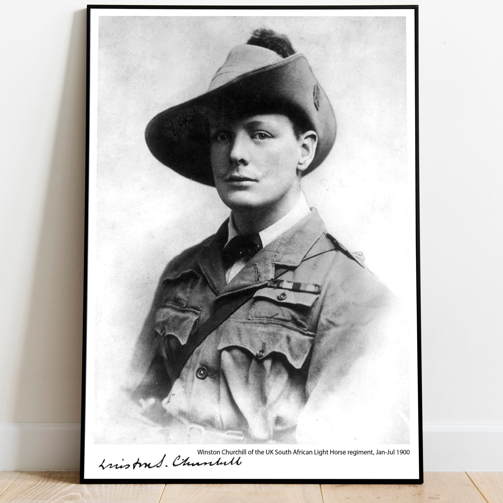 POSTER Winston Churchill of the UK South African Light Horse regiment ...