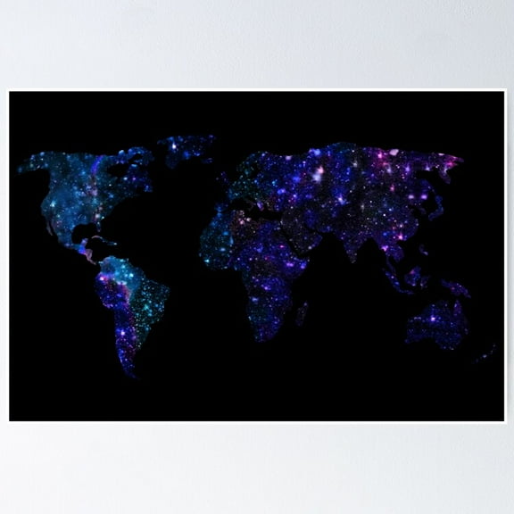 POSTER World map POSTER UNFRAMED, 8x12