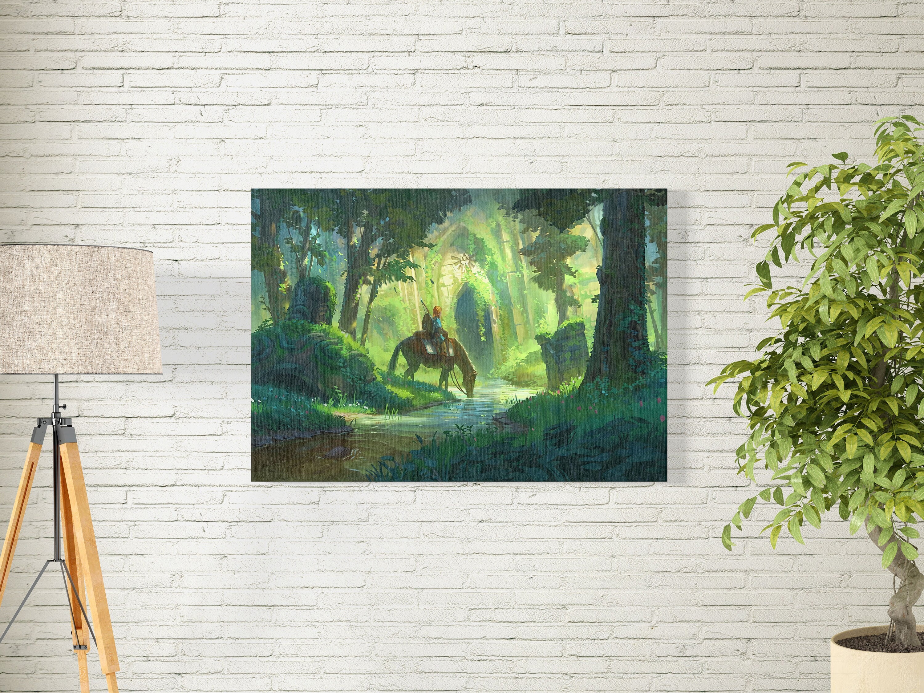 POSTER Zelda breath of the wild Poster gift, Village Hyrule Jungle