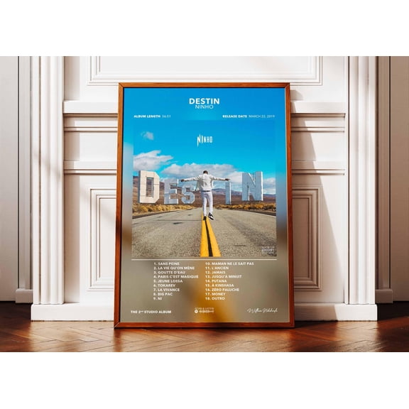 POSTIZ Album Poster Destiny Ninho, Rapper Poster, Album Wall Art, Music Album Poster, French Rap, Unframed Paper Poster 16x24in