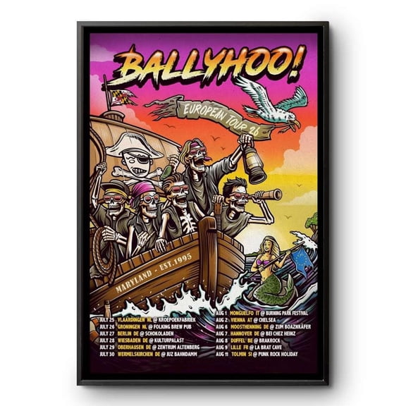 POSTIZ European Tour 2026 Poster, Reggae Rock Band Live Concert Wall Art Canvas, Unframed Paper Poster 24x36in