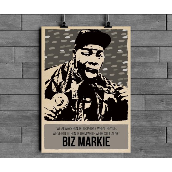 POSTIZ Hip Hop Icon Wall Art, 80s Rap Legend Poster Canvas, Unframed Paper Poster 12x18in