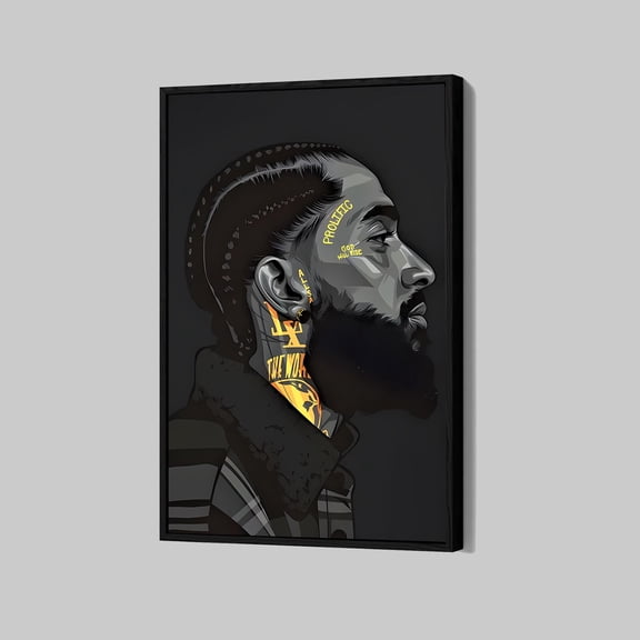 POSTIZ Hip Hop Poster Canvas Print, Music Legend Wall Art, Rapper Home Decor, Singer Birthday Gift P182, Unframed Paper Poster 12x18in