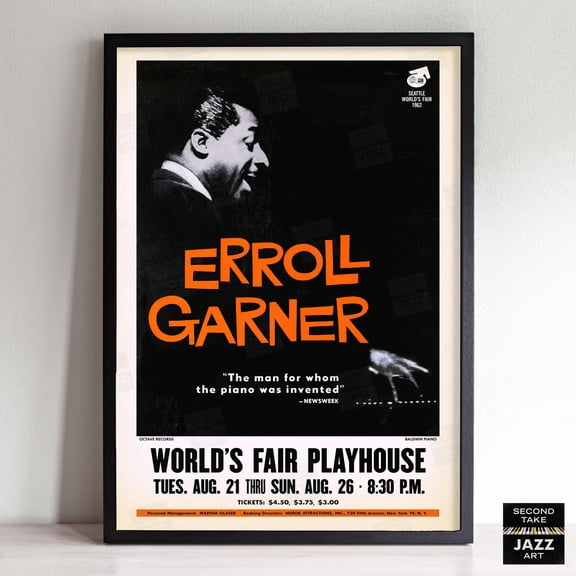 POSTIZ Jazz Poster, One World Concert Seattle World's Fair 1962, Canvas Poster, Unframed Paper Poster 8x12in