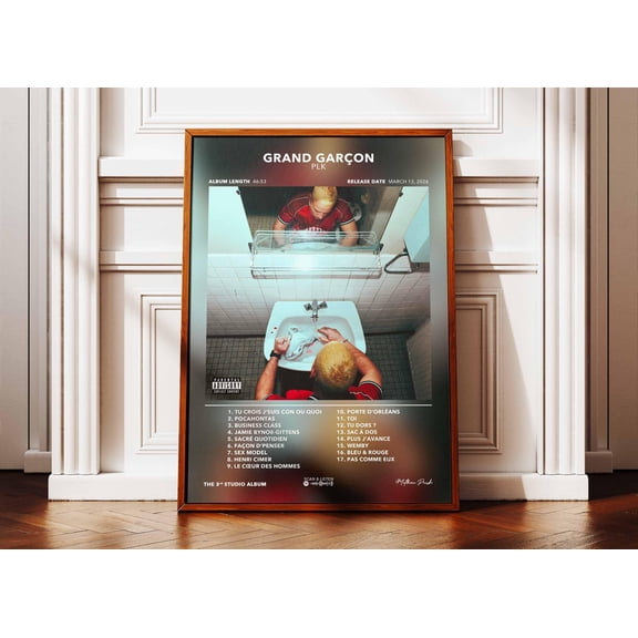 POSTIZ PLK Album Poster, Rapper Poster, Album Wall Art Poster, Music Album Poster, French Rap Poster, Unframed Paper Poster 8x12in
