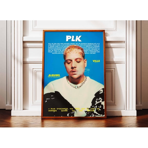POSTIZ PLK Poster, Rapper Poster, Music Artist Poster, Wall Art Poster, Music Album Poster, French Rap, Unframed Paper Poster 24x36in
