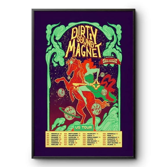 POSTIZ Sound Magnet US Tour 2026 Rock Band Concert Graphic Poster Print Canvas, Unframed Paper Poster 8x12in