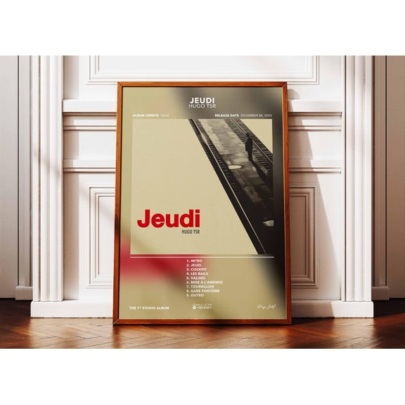 POSTIZ Thursday Hugo TSR Album Poster, Rapper Poster, Album Wall Art Poster, Music Album Poster, French Rap Poster, Unframed Paper Poster 12x18in