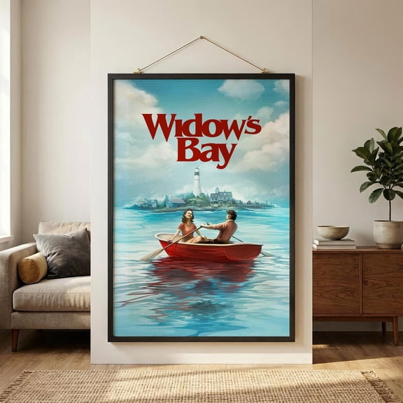 POSTIZ Widow's Bay 2026 TV Show Movie Poster Canvas Print Vintage Drama Mystery Comedy Wall Art Fan Gift, Unframed Paper Poster 8x12in