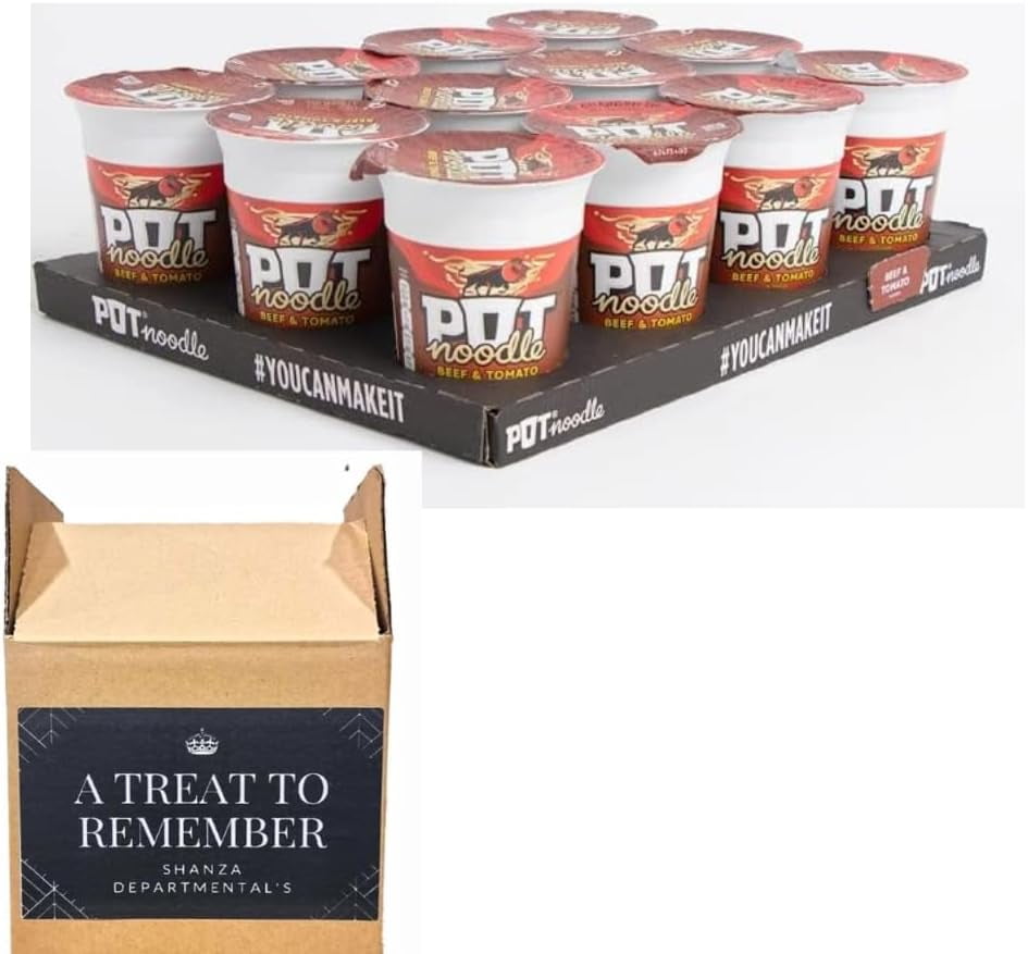 Pot Noodle Beef & Tomato Instant Noodles 90g, Imported from Britain