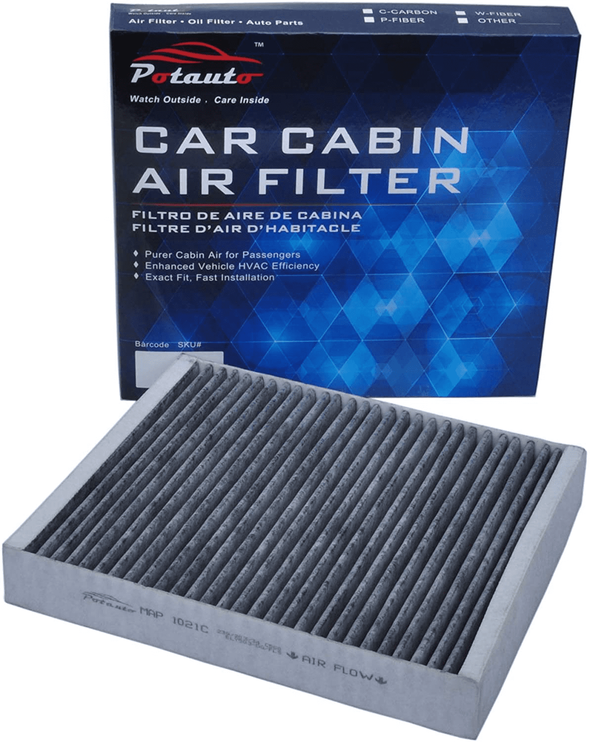 POTAUTO MAP 1021C (CF10775) Activated Carbon Car Cabin Air Filter Replacement for BUICK ENCORE