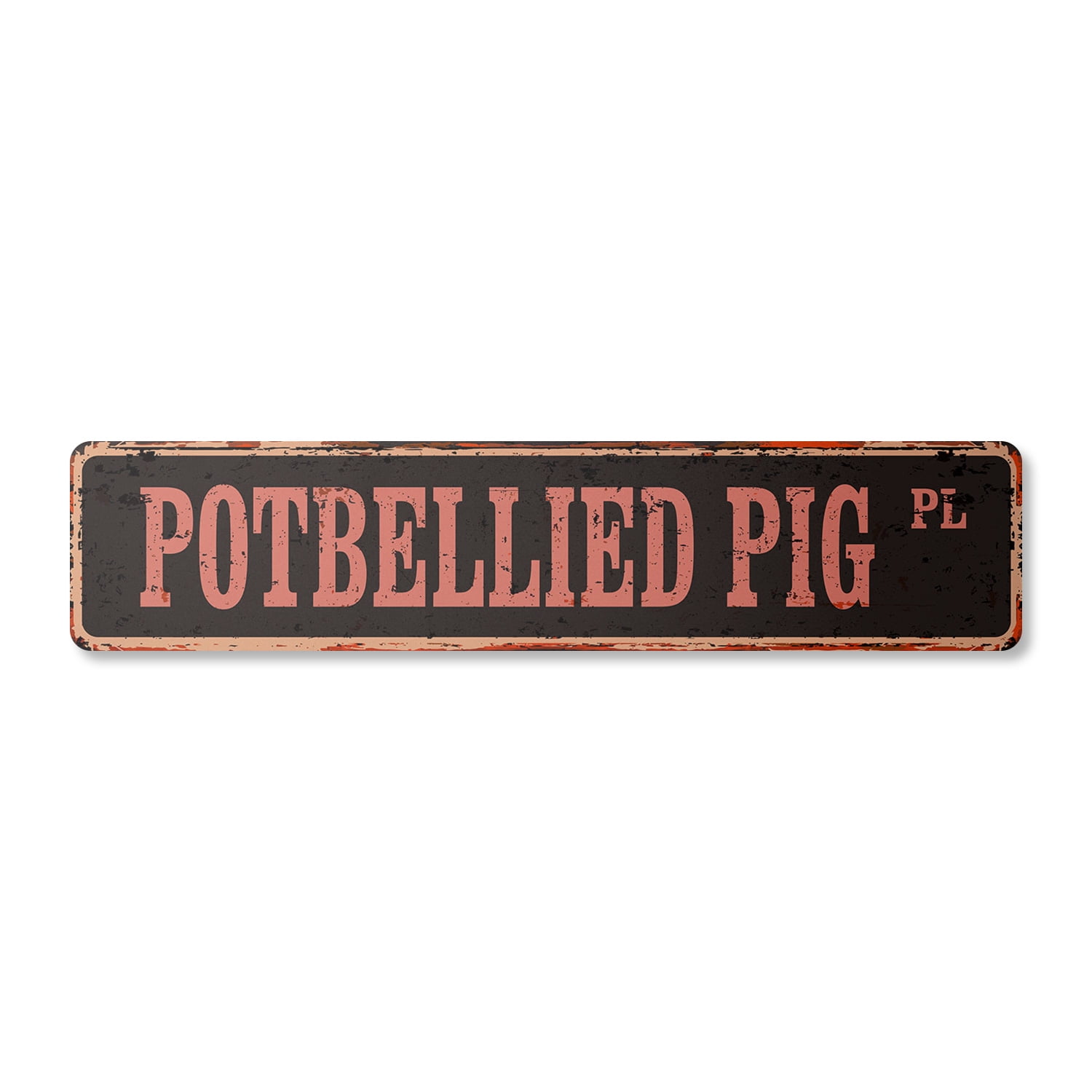 POTBELLIED PIG Vintage Aluminum Street Sign Potbelly Pot Belly Pigs Pet ...