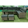 thumbnail image 1 of POTEBAN 7 Piece Patio Conversation Set, Outdoor Sectional Sofa Rattan Wicker Dining Furniture, 1 of 1