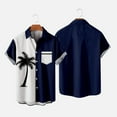 thumbnail image 1 of POTETI Hawaii Shirts for Men Summer Short Sleeve Tropical Print Casual Vacation Beach Button up Shirts, 1 of 6