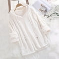 thumbnail image 1 of POTETI Hoodies for Women Plus Size Casual Long Sleeve Hooded Sweatshirts Solid Fleece Pullover Tops, 1 of 8