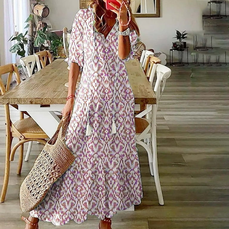 white christmas dresses Tropical Printed Black Midi Dress | Trendy Women's Dresses main image 1