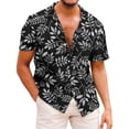 thumbnail image 1 of POTETI Men's Shirts Beach Hawaiian Tropical Casual Short Sleeve Button Down Shirt Tops, 1 of 1