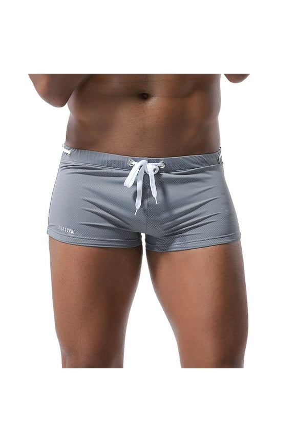 Men's Swim Trunks with Mesh Liner High Stretch Quick Dry Solid Swimming Athletic Board Shorts Swimsuit