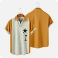 thumbnail image 1 of POTETI Mens Hawaiian Shirt Short Sleeve Summer Tropical Print Casual Vacation Beach Button Down Shirts, 1 of 4
