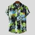 thumbnail image 1 of POTETI Mens Shirts Beach Hawaiian Short Sleeve Casual Tropical Button up Shirts Tops, 1 of 8