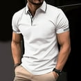 thumbnail image 1 of POTETI Polo Shirts for Men Big And Tall Short Sleeve Collared Casual Shirts Solid Summer Tops, 1 of 6