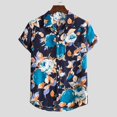 thumbnail image 1 of POTETI Shirts for Men Beach Hawaiian Short Sleeve Tropical Casual Button Down Shirt Tops, 1 of 9