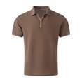 thumbnail image 1 of POTETI Short Sleeve Polo Shirts for Men Athletic Collared Shirts Mesh Zipper Moisture Wicking Tops, 1 of 6