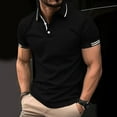thumbnail image 1 of POTETI Short Sleeve Polo Shirts for Men Big And Tall Collared Casual Shirts Summer Solid Tops, 1 of 6