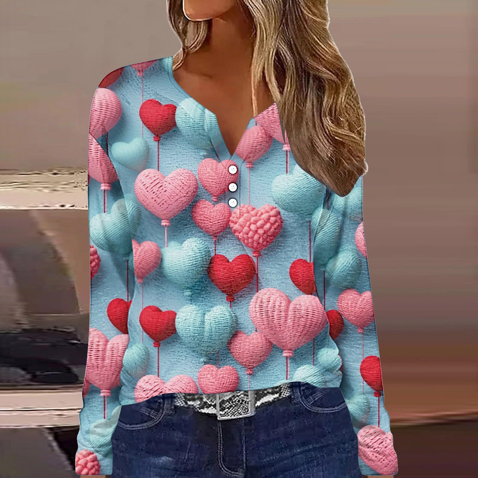 POTETI Valentines Clothes for Women Womens T Shirts,Ladies Valentines