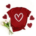 thumbnail image 1 of POTETI Valentines Day Shirts Womens Blouse for Women Plus Size,Lady Valentine Gifts for Girlfriend Short Sleeve Red T-shirts Crew Neck Casual Heart Print Tops, 1 of 5