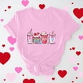 thumbnail image 1 of POTETI Valentines T Shirts Women Womens Blouses Short Sleeve,Women Valentine's Day Gifts for Wife Short Sleeve Tees Crew Neck Casual Heart Print Tops, 1 of 6