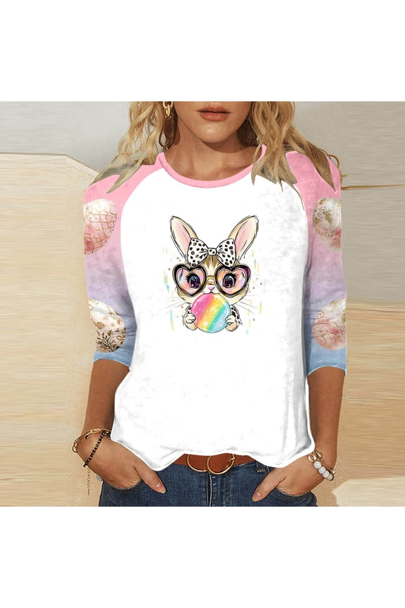 Women Easter Tops Short Sleeve Tee Shirts for Women Summer Crew Neck Gnomies Graphic Tops