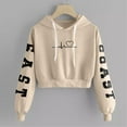 thumbnail image 1 of POTETI Women Hoodie Casual Long Sleeve Sweatshirts Cropped Pullover Tops, 1 of 3