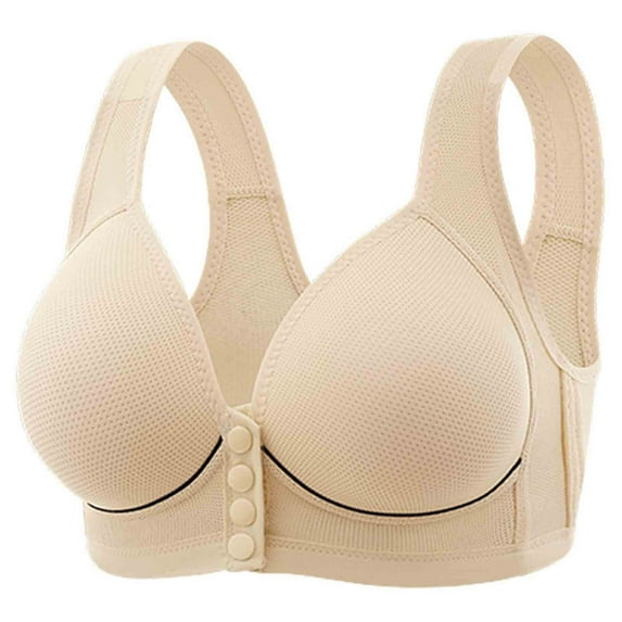 POTETI Women's Bras Wirefree Front Closure Push up Bras for Women Comfortable Full Figure Underwear