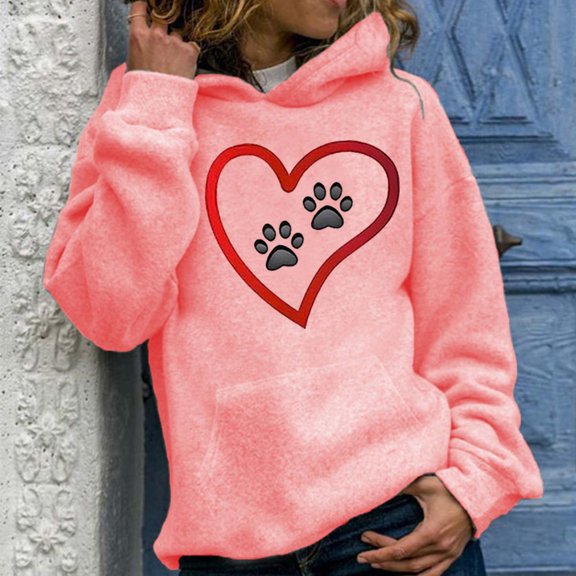 POTETI Women's Casual Hoodies Long Sleeve Pullover Tops Sweatshirts