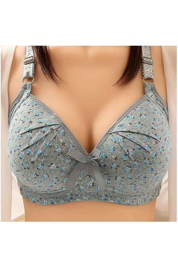 Womens Bras Front Closure Push Up Wireless Bras for Women Comfortable Breathable Underwear