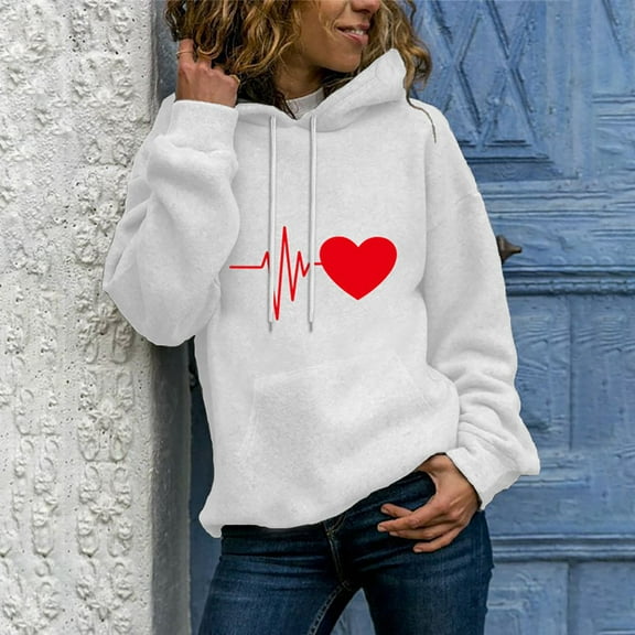 POTETI Womens Hoodie Casual Long Sleeve Pullover Tops Hooded Sweatshirts