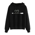 thumbnail image 1 of POTETI Womens Hoodie Casual Long Sleeve Pullover Tops Solid Hooded Sweatshirts, 1 of 5
