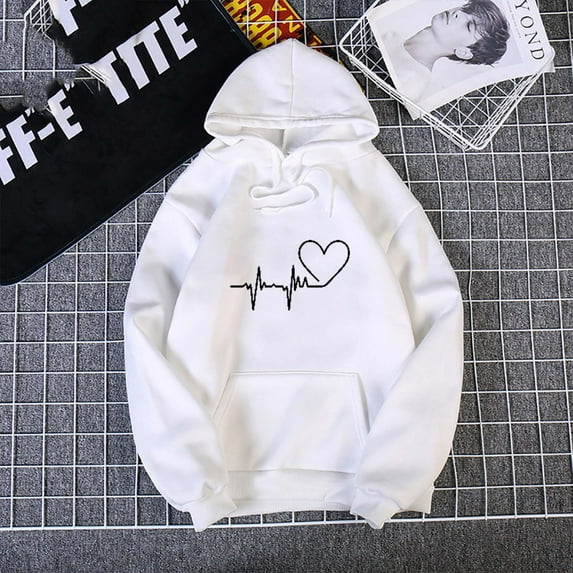 POTETI Womens Hoodies Casual Long Sleeve Pullover Tops Hooded Sweatshirts