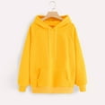 thumbnail image 1 of POTETI Womens Hoodies Pullover Casual Long Sleeve Hooded Sweatshirts Solid Basic Pullover Tops, 1 of 6